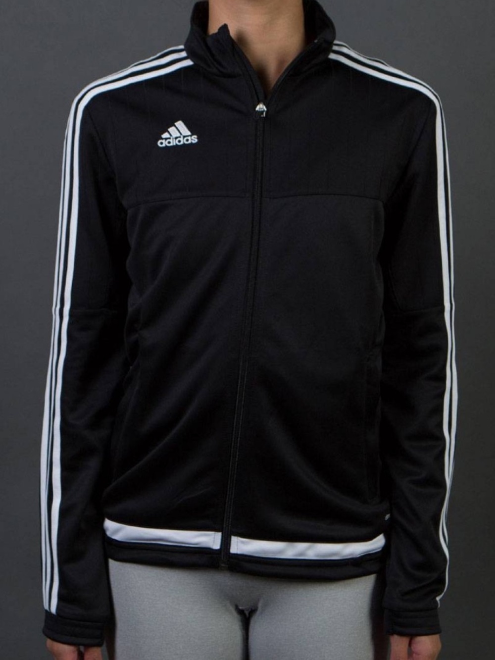 adidas Black Jacket with Mint Green Trim